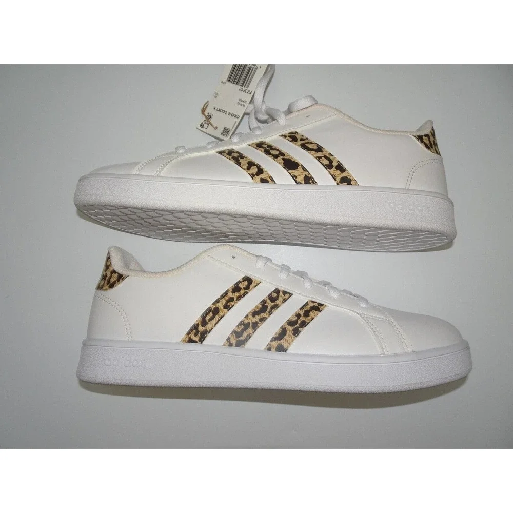 Adidas Unisex- Grand Court Tennis Shoe, Animal Print, Size 7 Big Kid - Picture 4 of 10